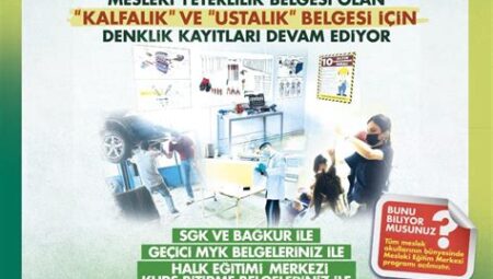 Mesleki Yeterlilik Belgesi Alma Kursları